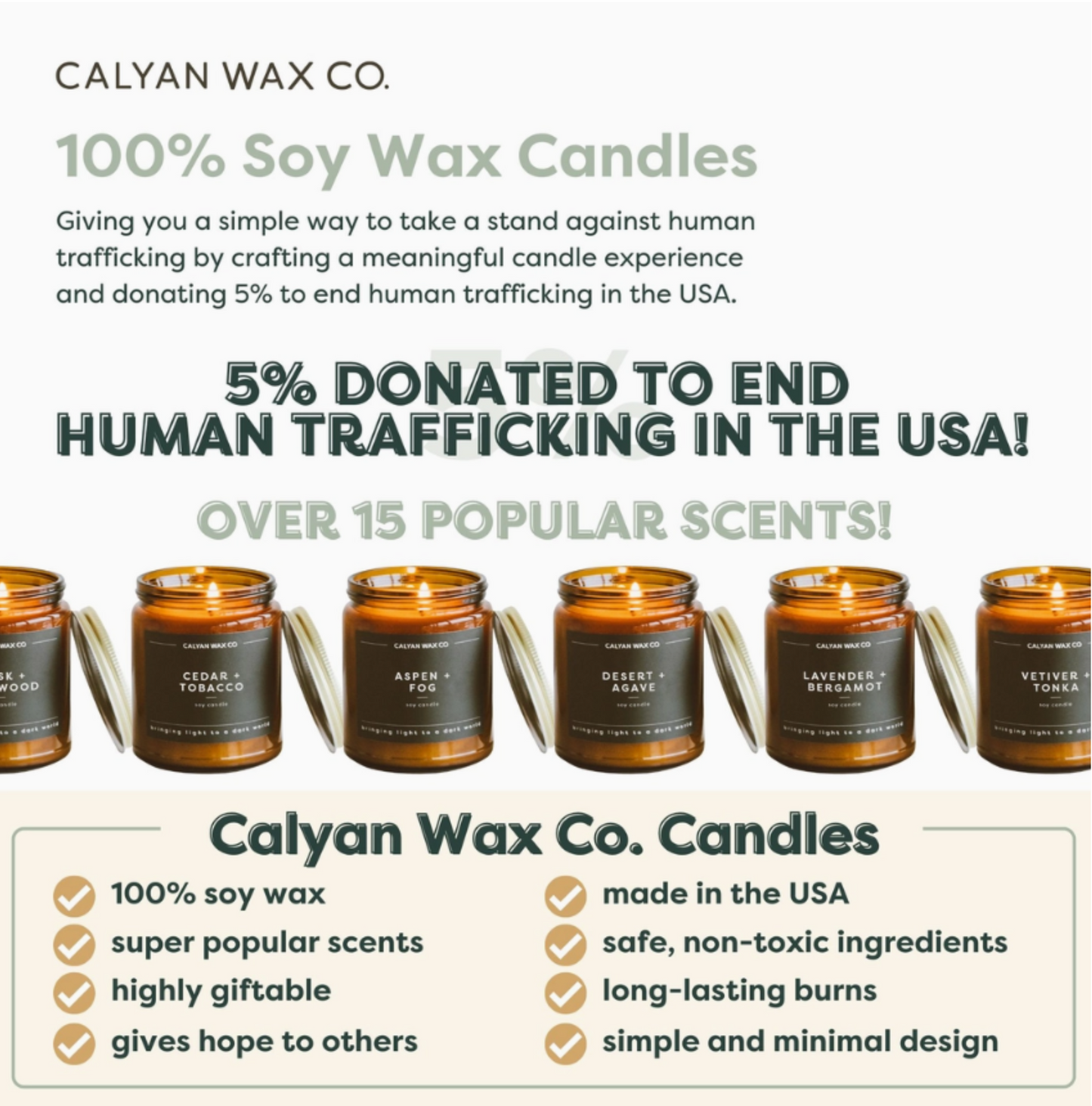 Calyan Wax Co. Amber Jar Candle Collection