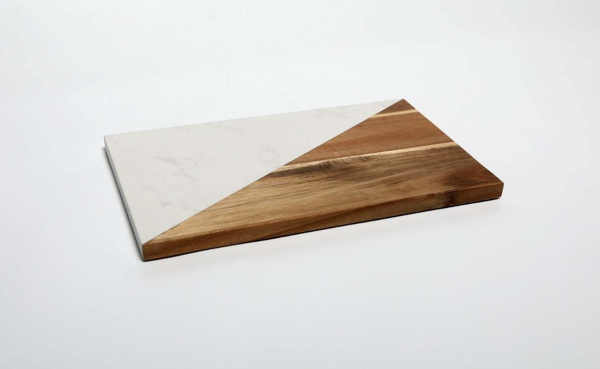 Marble and Acacia Wood Rectangular Cheese Board